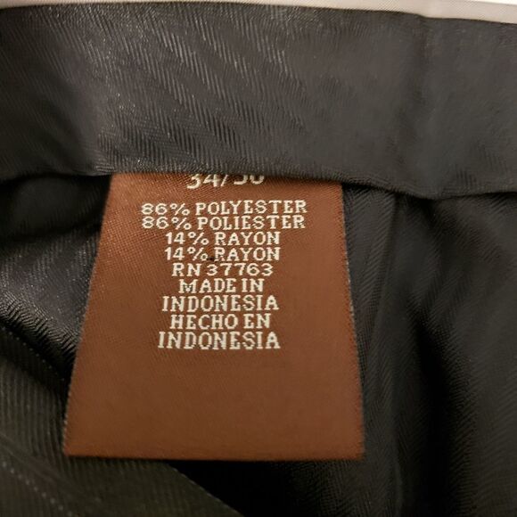 "Perry Ellis" Men's dress pants Size : 34/30 black/,gray pin stripes NWT - Picture 7 of 9